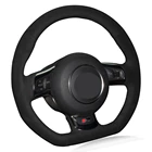 Чехол рулевого колеса автомобиля Мужская прошитая вручную обувь черного цвета из натуральной кожи и замши, для Audi TT TTS (8J) 2006-2014 A3 S3 (8P) Sportback 2008-2012