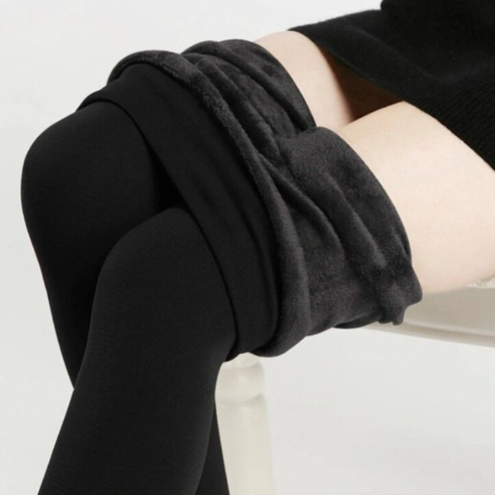 Женские бархатные леггинсы до щиколотки однотонные теплые с высокой талией