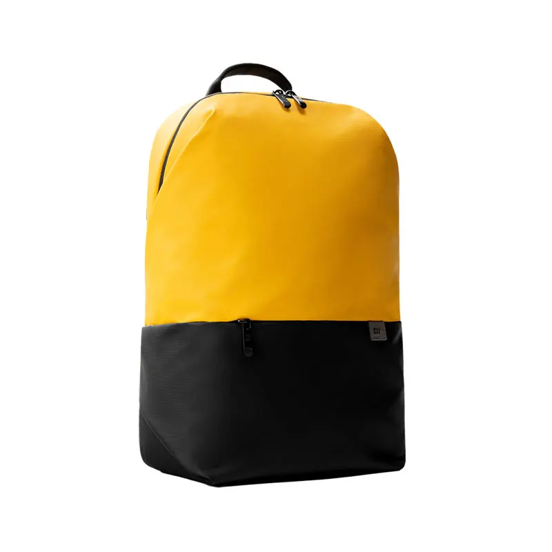 yellow Xiaomi Простой повседневный рюкзак 20L большой емкости 450g супер легкий инновационный водонепроницаемый боковые карманы рюкзак для ноутбука - Цвет: yellow