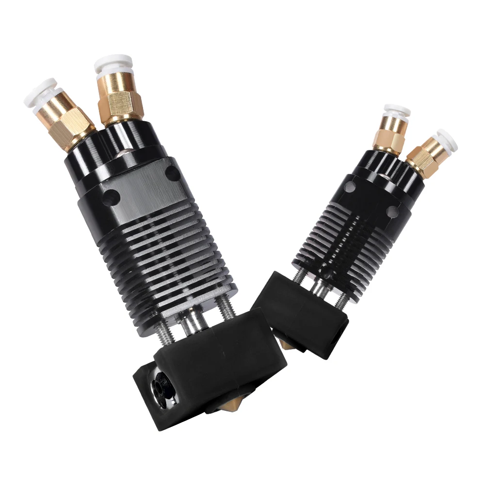 2 in 1 out hotend dual color j head 12 24v 40w 1 75mm 3d printer parts mk8 extruder heater block v6 nozzle for cr10 cr10s ender3 free global shipping