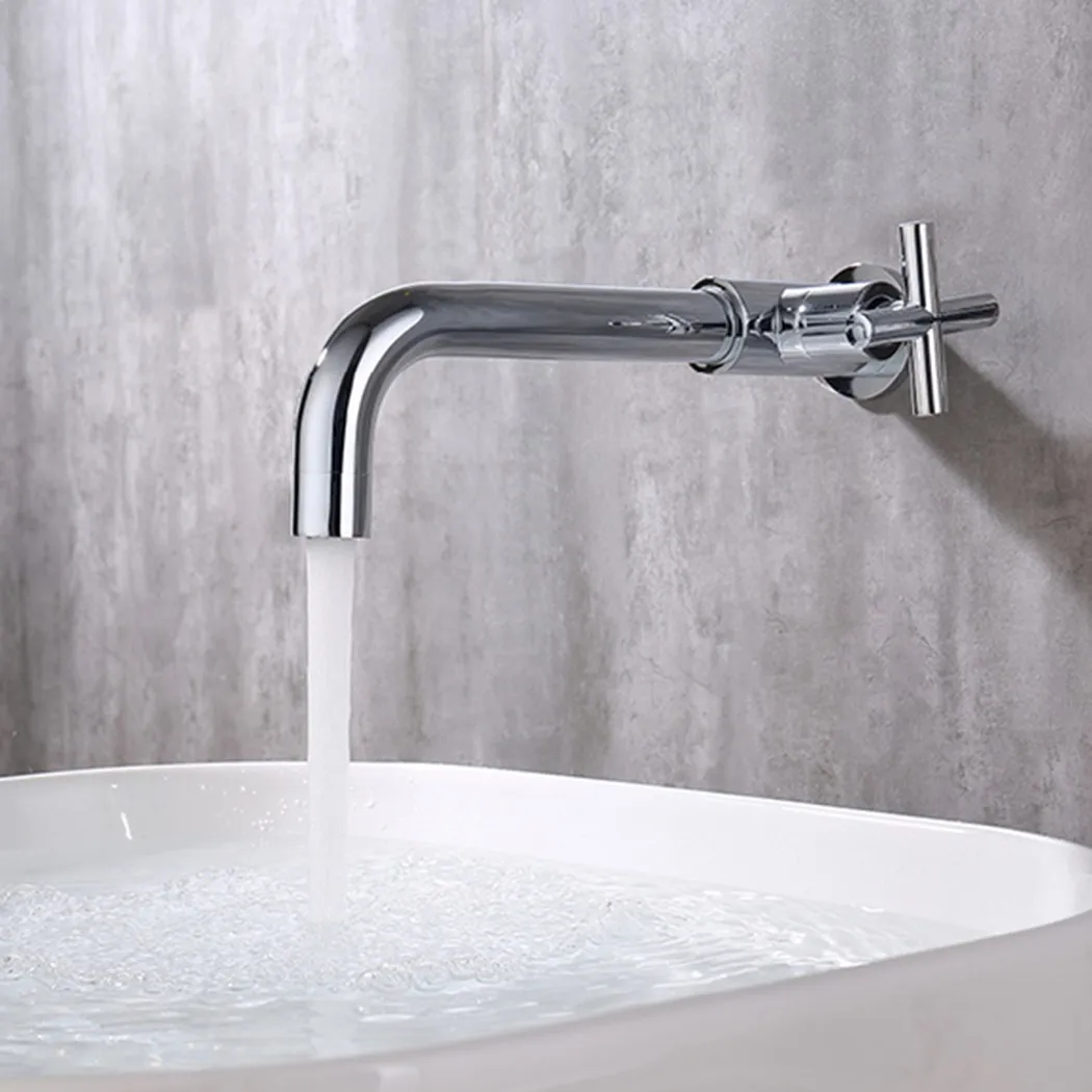 

1* Into The Wall Copper Single Cold Extension Faucet Bathroom Vanity Toilet Single Cold Tap Rotation Spout Faucet