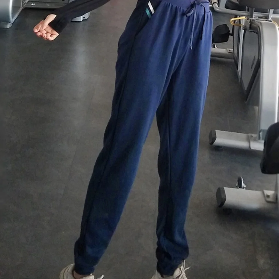 U19124 спортивные брюки свободные хлопковые женские для бега упражнения фитнес бег