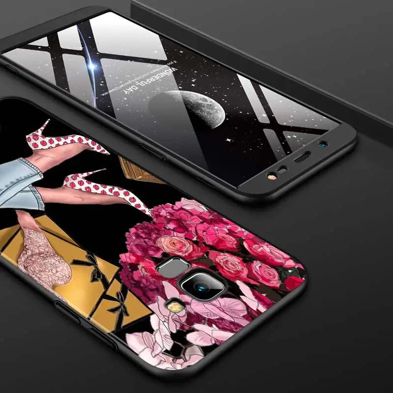 

Fashion Heels Flower Girl For Samsung Galaxy J2 J3 J4 Core J5 J6 J7 J8 Prime duo Plus 2018 2017 2016 Silicone Phone Cover
