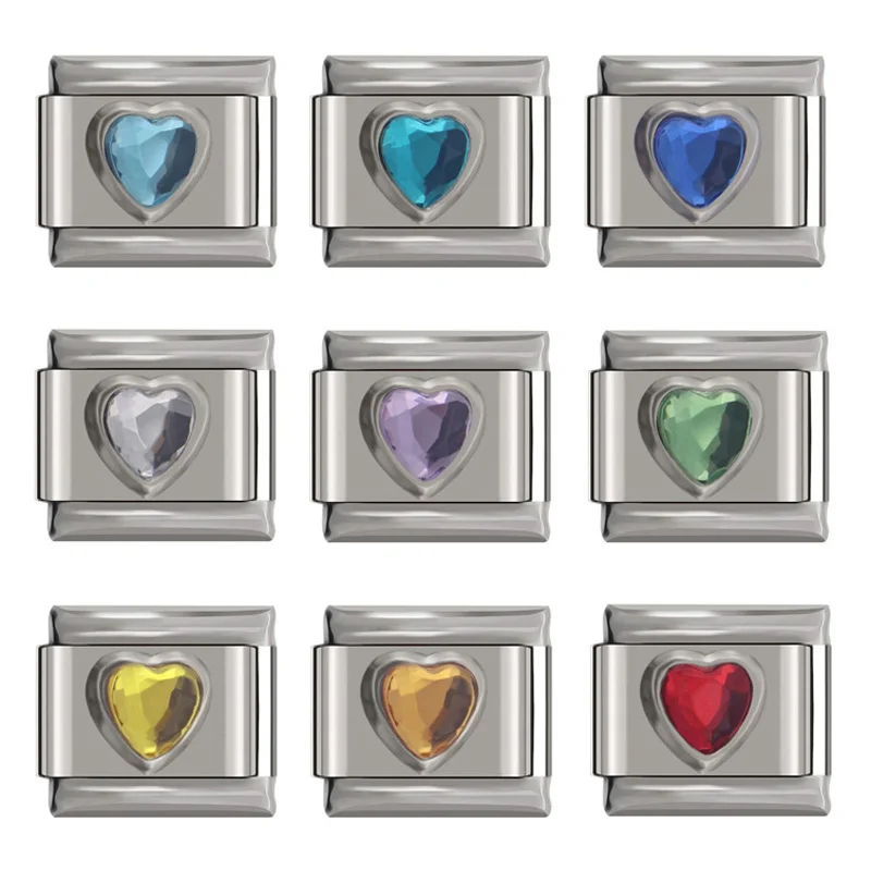 Итальянский шарм-браслет ширина 9 мм из нержавеющей стали | Украшения и