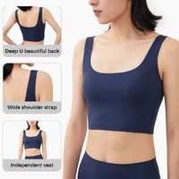 woman clothes lulu chest yoga crop top sport woman high impact sports bra top breathable seamless sports fitness training straps