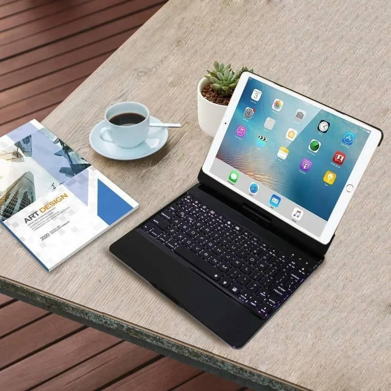 7 цветов Backlits Клавиатура чехол Алюминий Обложка для ipad Pro 10 5 &quotдля Air 1 2 Mini 3 4 9