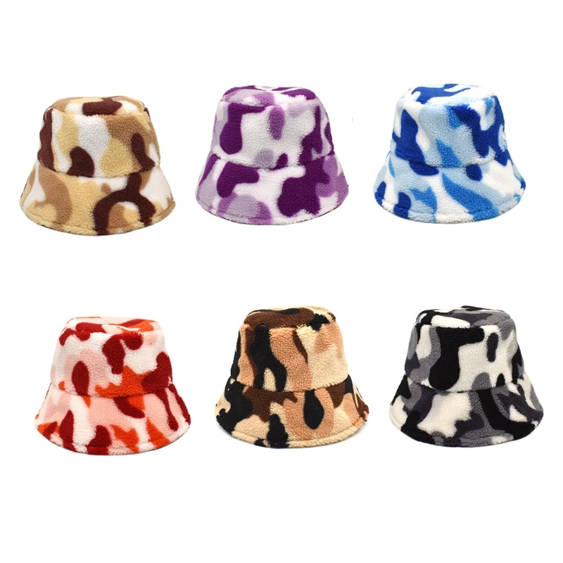 

Bucket Hat Outdoor Sports Camouflage Print Fisherman for Winter Daily Wear 35EF