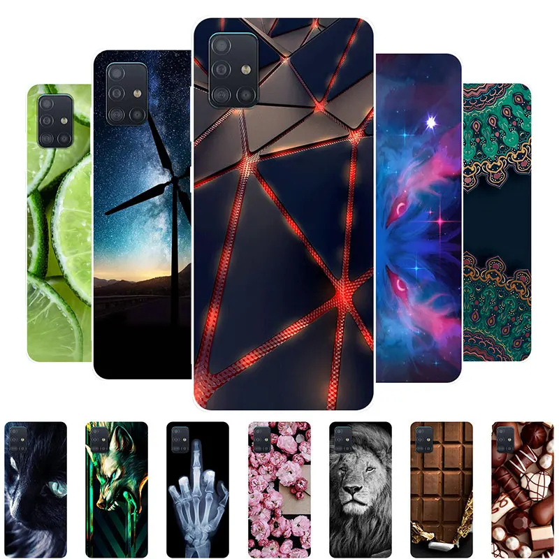 

For Funda Samsung Galaxy A51 Case Silicone Soft TPU Protective Back Cover For Coque Samsung A51 A 51 GalaxyA51 Phone Case Bumper