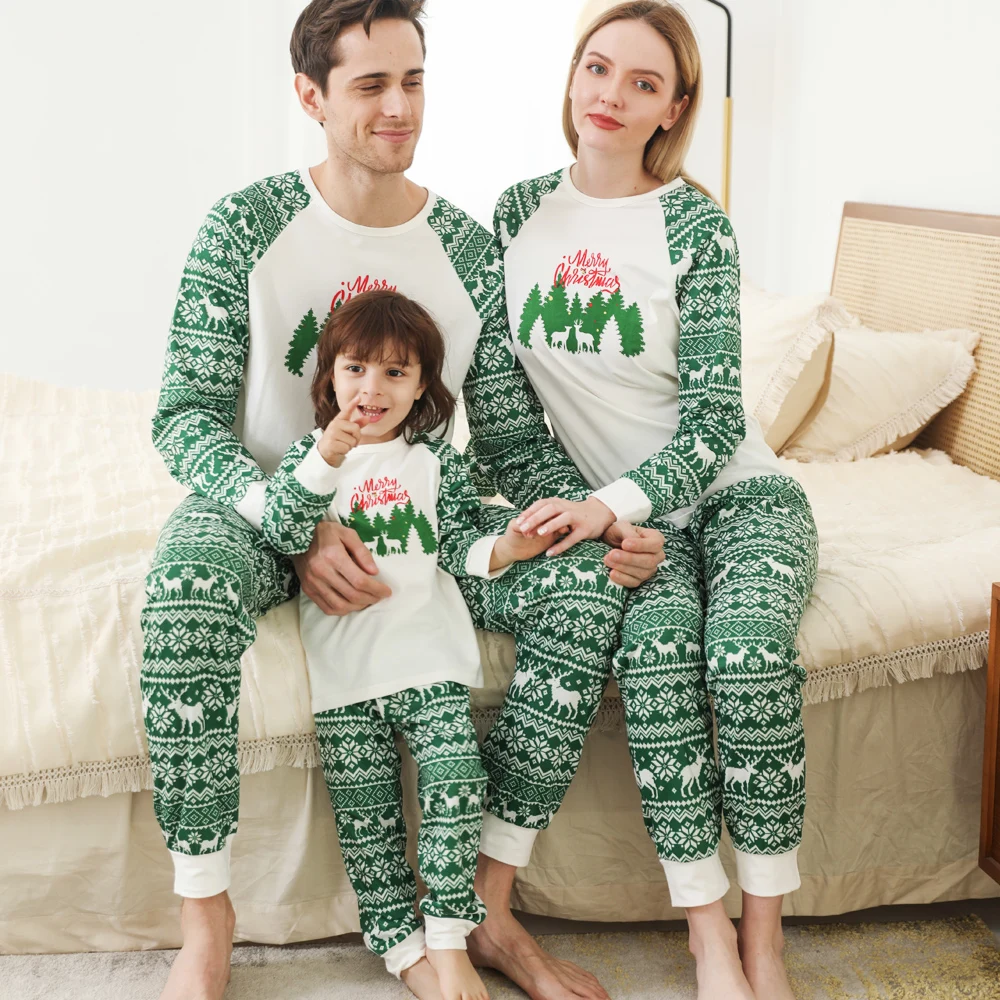 

Set Family Look Mother Daughter Father Baby Kids Sleepwear Christmas Family Matching Pajamas