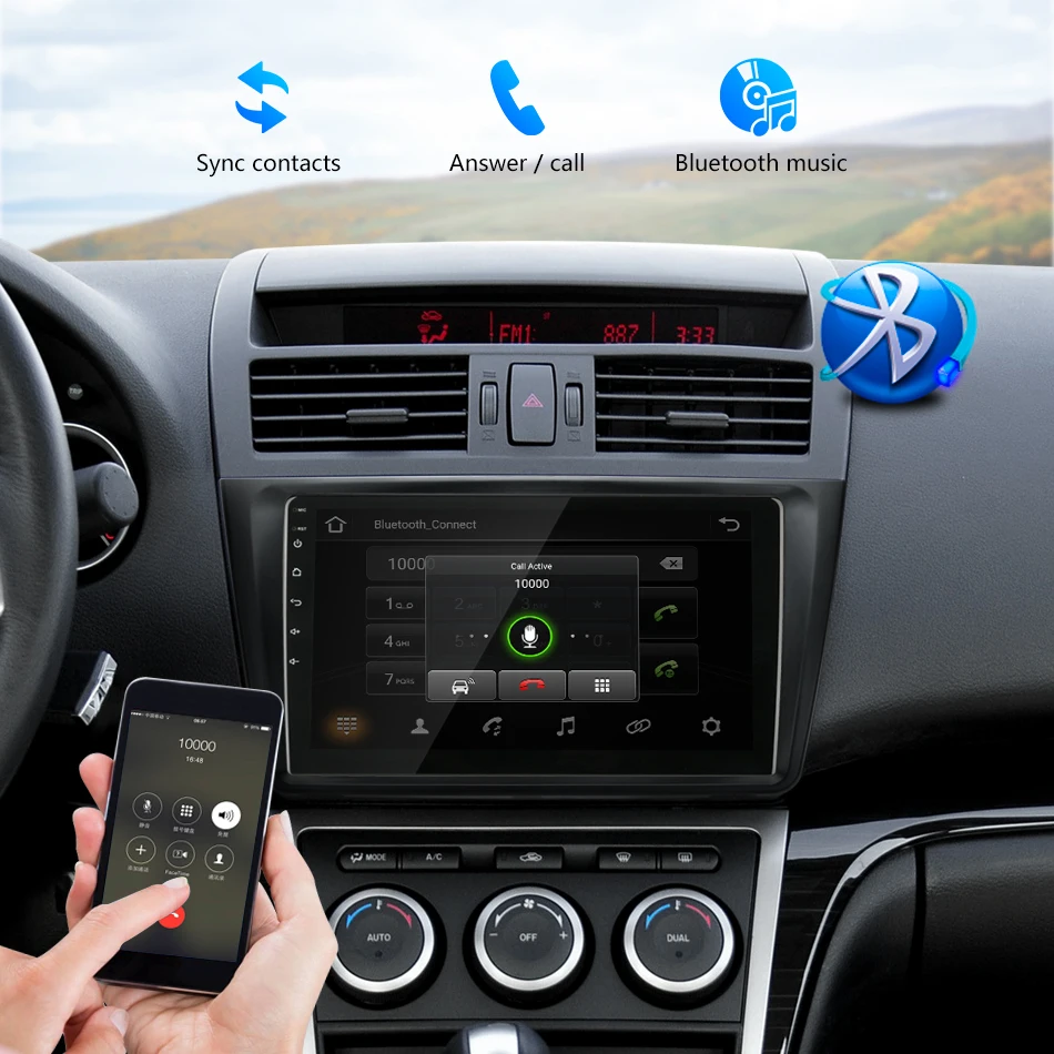 Jansite R9 " RDS DSP Android Автомагнитола для Mazda 6 2009- сенсорный экран плеер gps навигация HIFI Авторадио Видео с рамкой