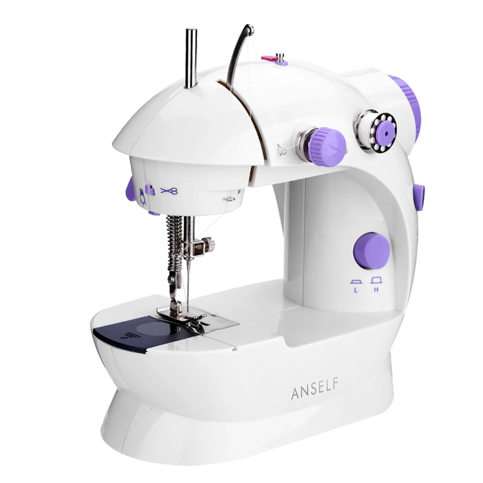 

Mini Household portable Electric Sewing Machine 2 Speed Adjustment with Light Foot Pedal AC100-240V