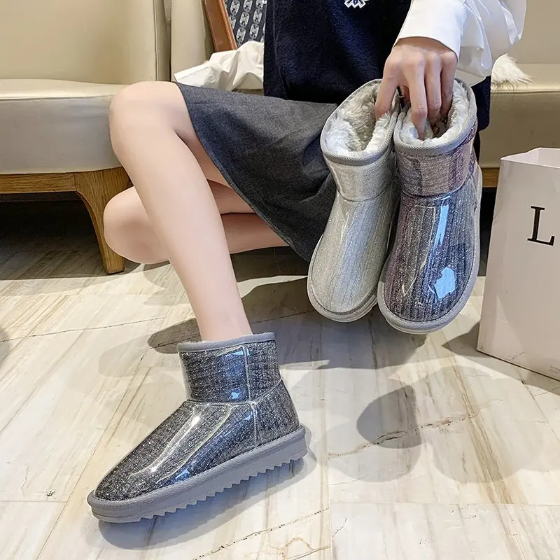 Зимние теплые прозрачные водонепроницаемые сапоги APHIXTA плюшевые новинка 2022