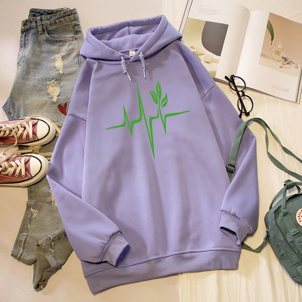 Leaf Cartoon Hip Hop Sweatshirts Women Winter Autumn Long Sleeve Oversized Punk Hoodies Unisex Fleece Sweetshirts Swetry Damskie