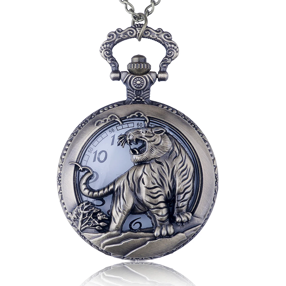 Мужские кварцевые наручные часы с цепочкой и кулоном в античном стиле | Наручные