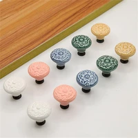 dropshipping hot sales cute modern cabinet handle round anti fall off accessories sturdy unique ceramic drawer pulls