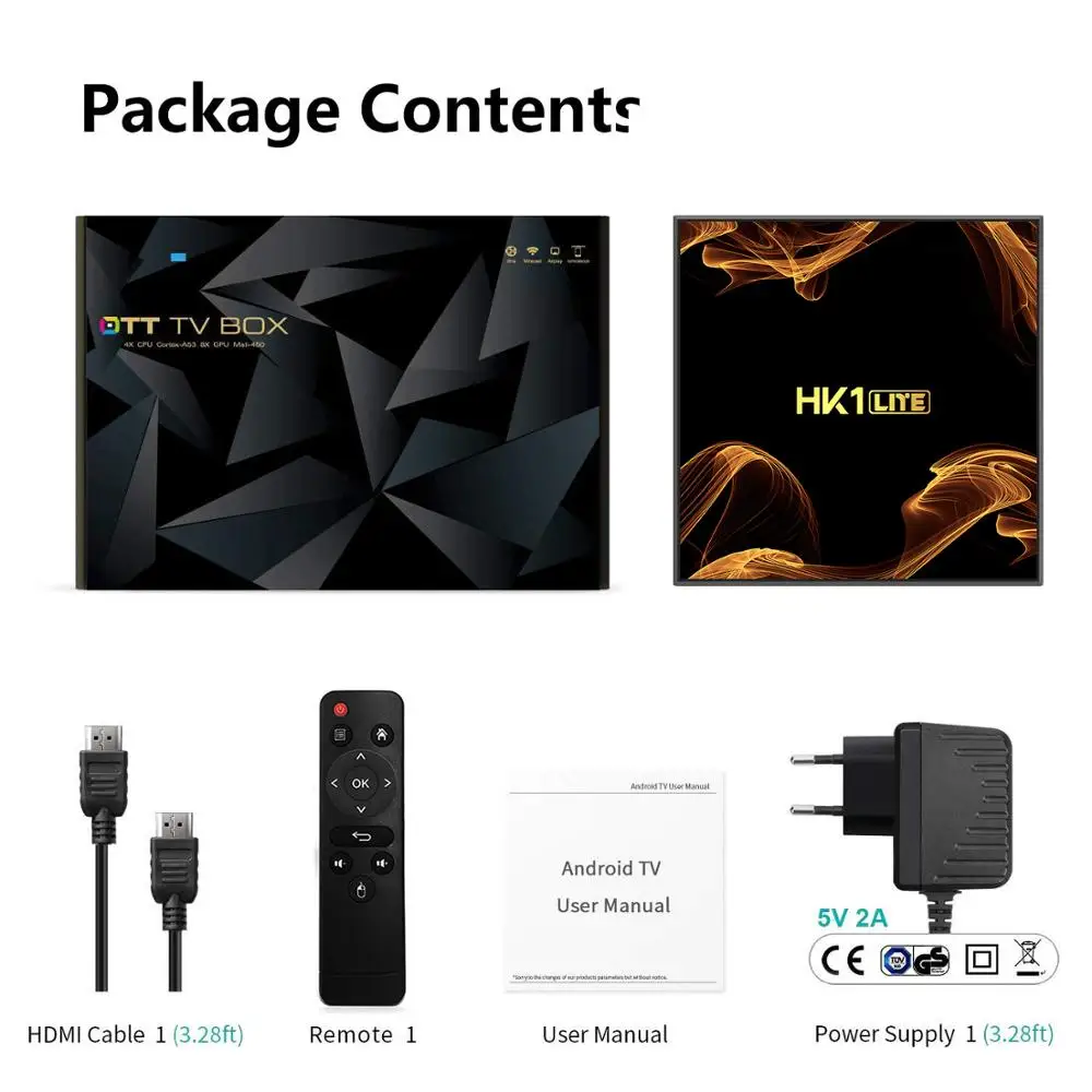 ТВ приставка HK1Lite Android 9 0 2 + 16 ГБ 4 ГГц Wi Fi 4K|ТВ-приставки и медиаплееры| |