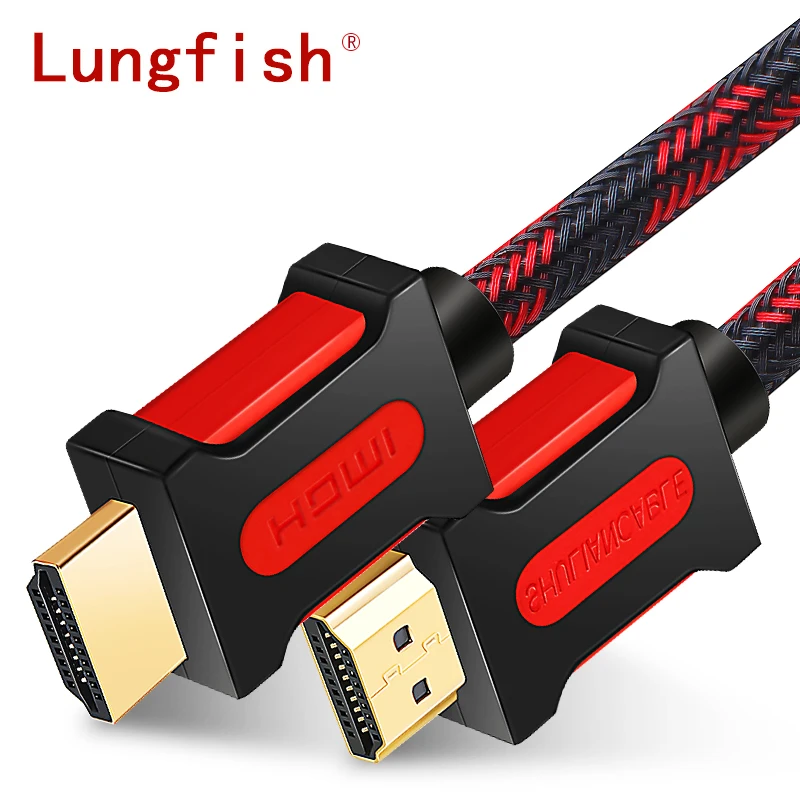 

Длинные HDMI-кабели Lungfish, совместимы с HDMI на HDMI 1080P 3D для разветвителя, переключателя ТВ, ноутбука, PS4/3 проектора, видеокабель HDMI