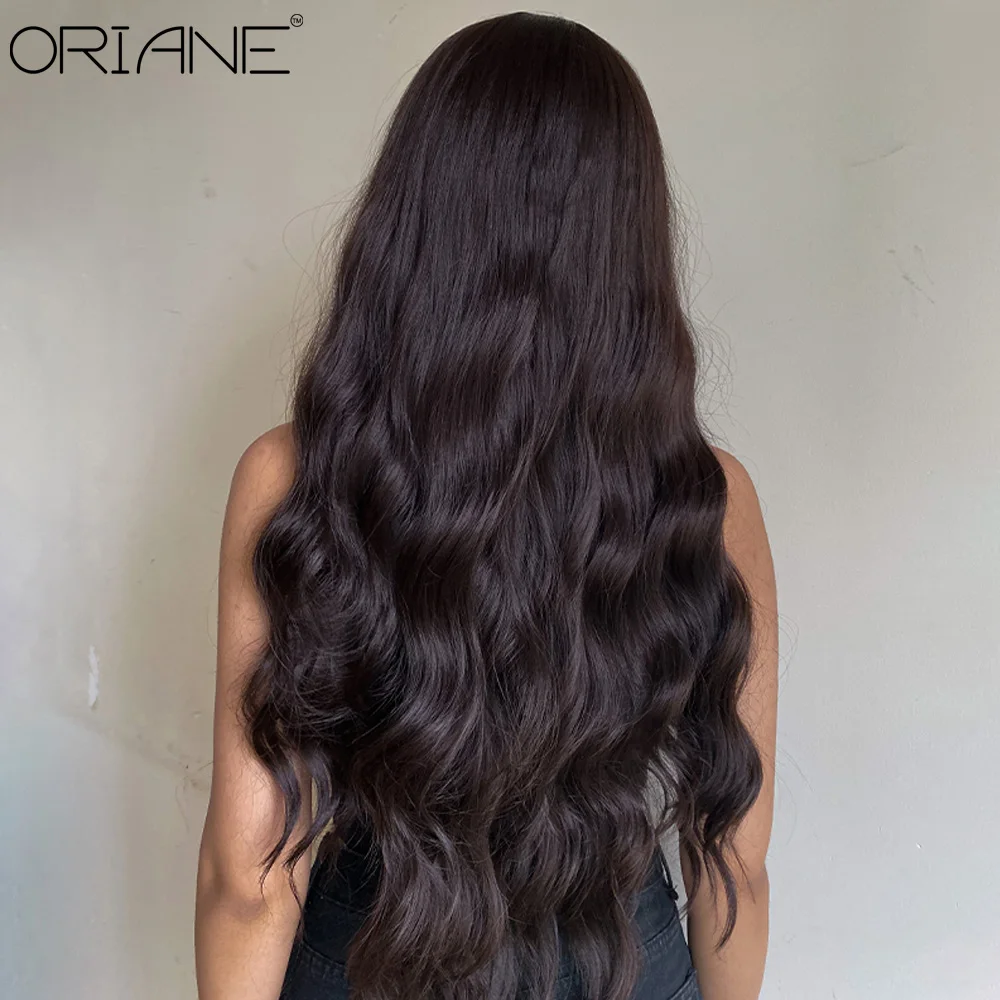Длинные волнистые синтетические парики для женщин натуральные черные