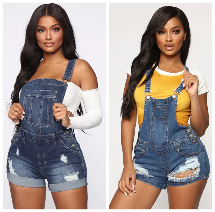 Женский джинсовый комбинезон короткие комбинезоны облегающие джинсовые женские