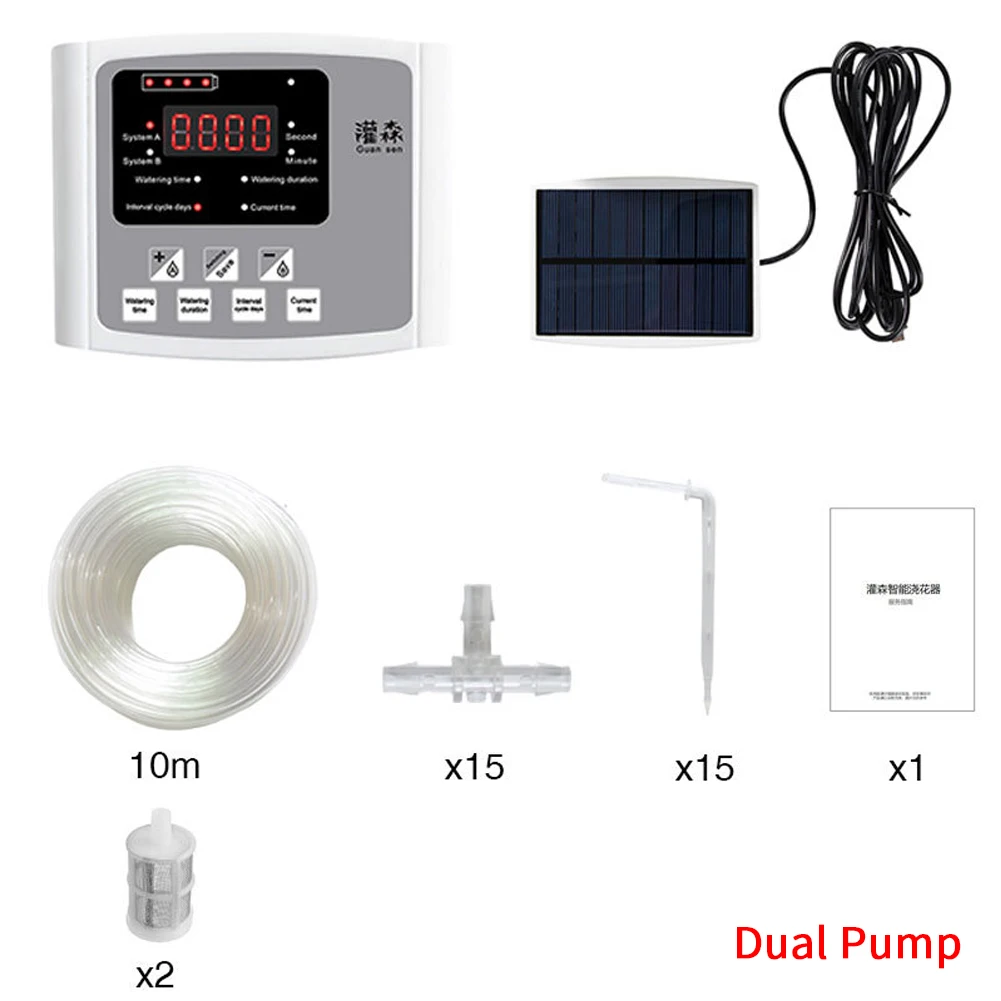 

Greenhouse Solar Charging Patio Indoor Garden Plant Controller Automatic Watering System Home Office Pump Timer Bonsai Practical