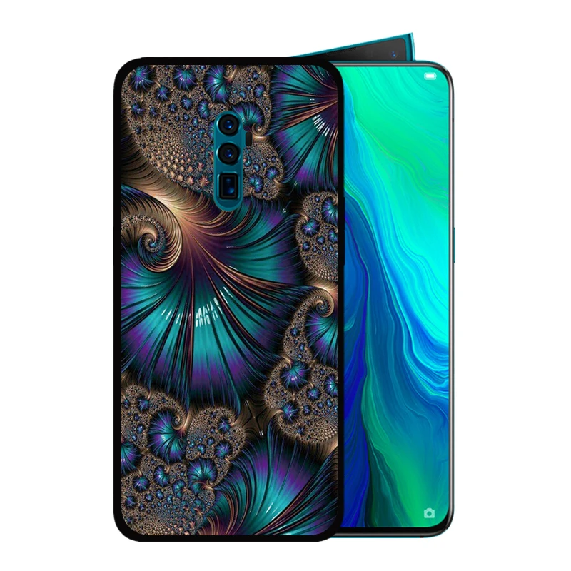 for OPPO Reno 10x zoom Reno2 2 Z R17 R15 R11 Plus 9S R15X K3 K1 Soft Silicone Black TPU Case Fantasy Retro Vintage Printed Cover | Мобильные