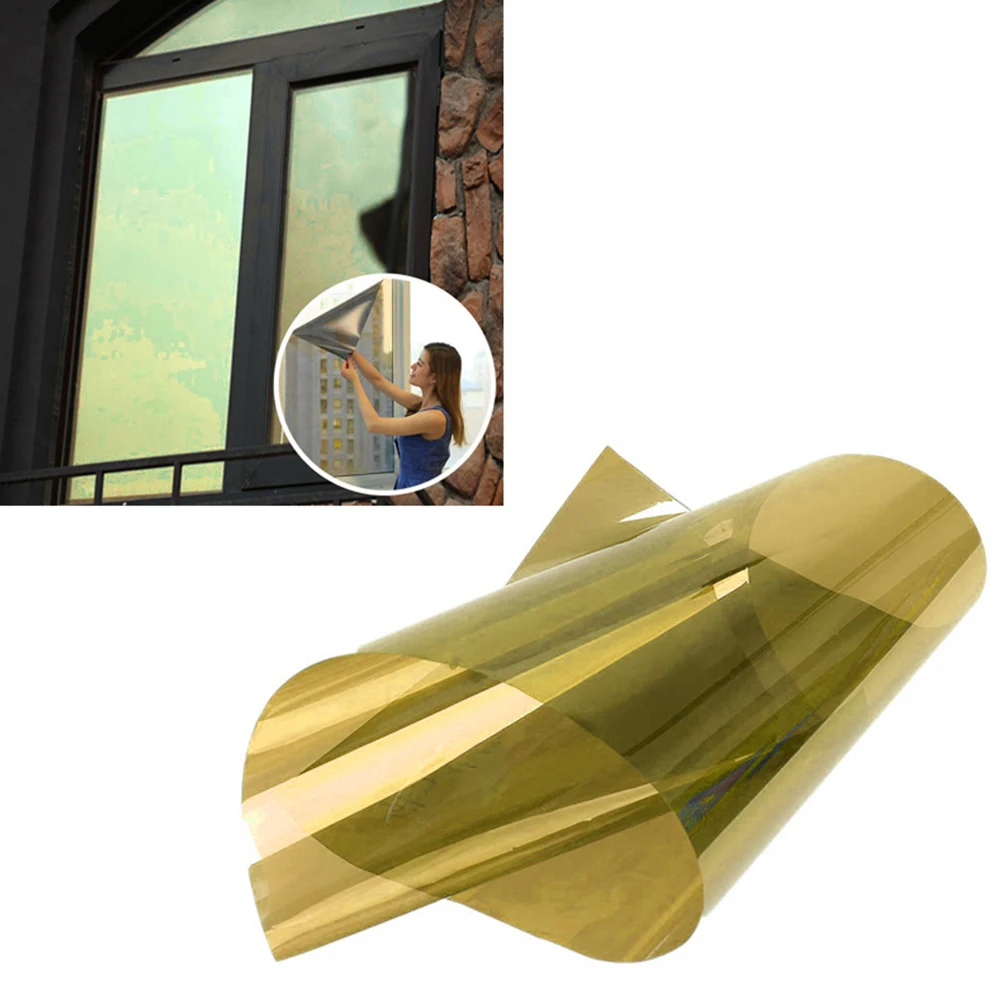 1 шт. стеклянная самоклеящаяся пленка отражающее зеркальное окно УФ Защита от