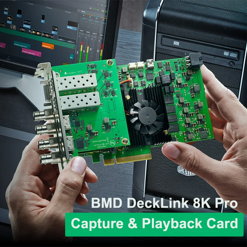 Kaufen Blackmagic BMD DeckLink 8K Pro Video Capture Card Quad Link SDI Erfassen Und Wiedergabe Karte Für Mac Windows Linux SD HD 4K 8K