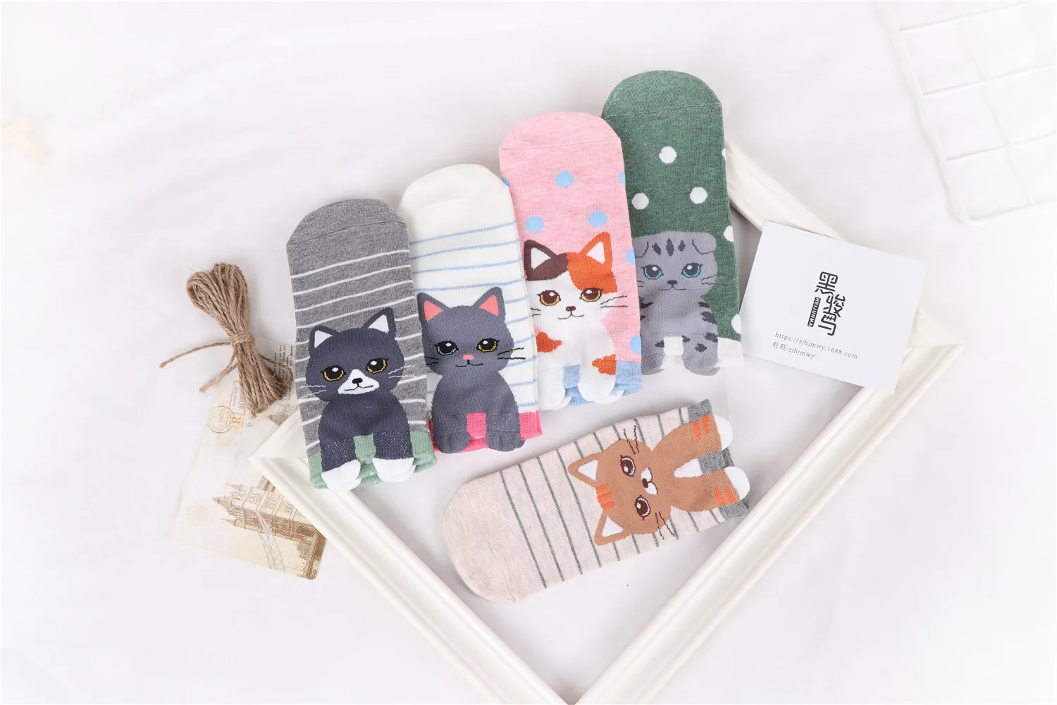 5 пар, Harajuku Ankel, короткие милые носки с котом, женские,, Мультяшные, с животным принтом, хлопчатобумажные забавные носки, пушистые, с 3D ушками, рождественские носки