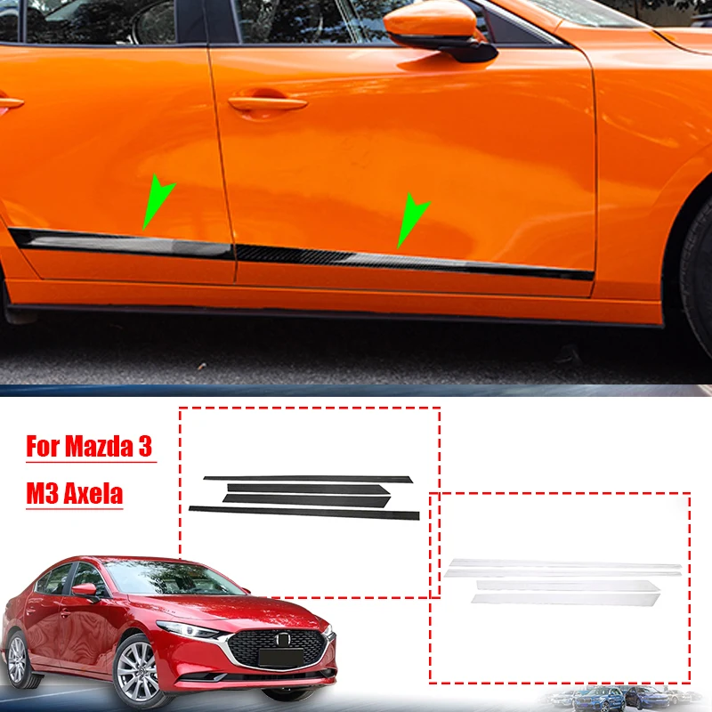 

Для Mazda 3 M3 Axela 2019 2020, АБС-пластик, автомобильный отделка кузова, молдинг на боковые двери полосы литья авто аксессуары