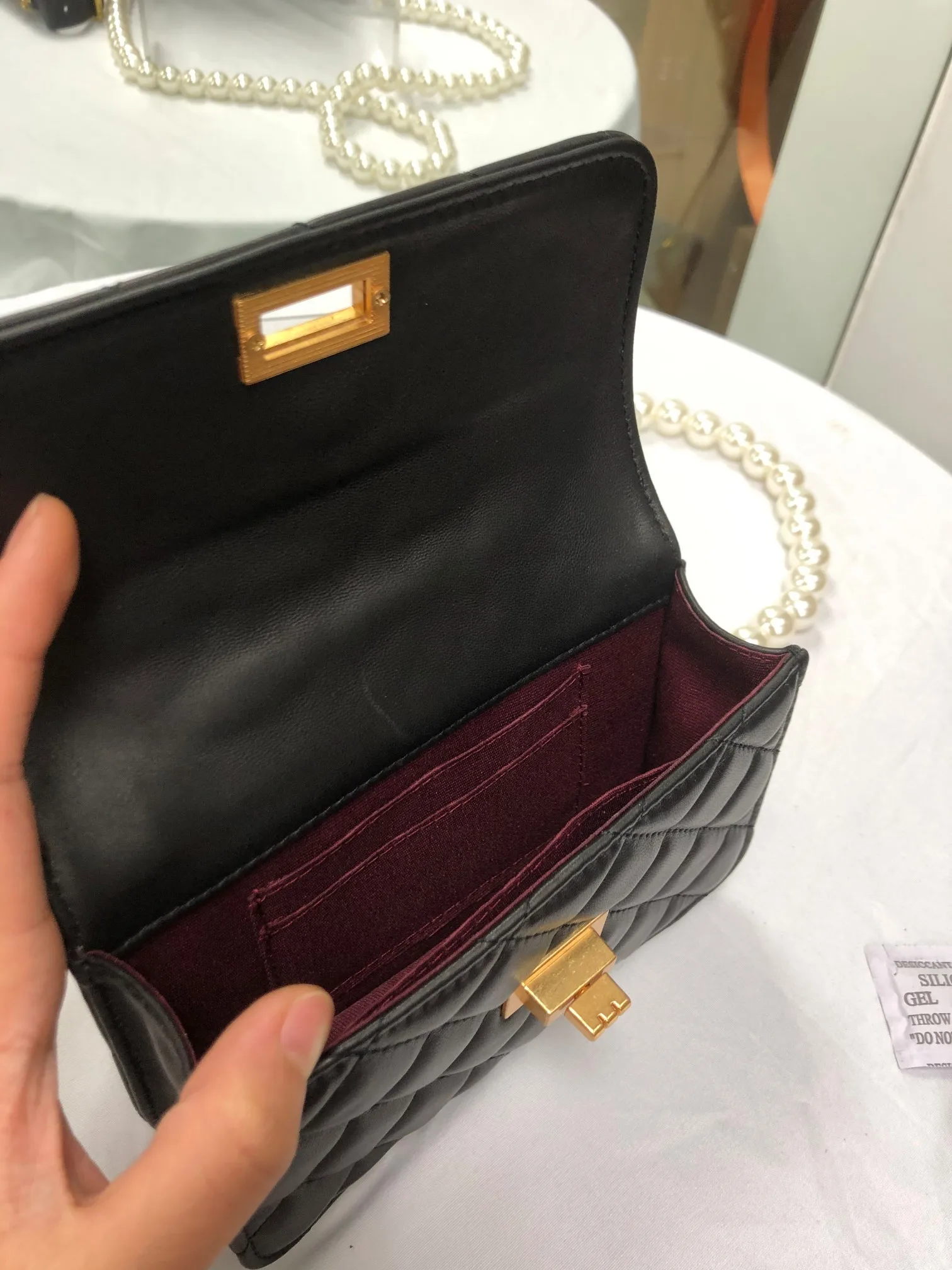 

Fashion soft leather cross-body bag female 2021 new one-shoulder lady pearl chain cost-effective super bag leather small bag tid