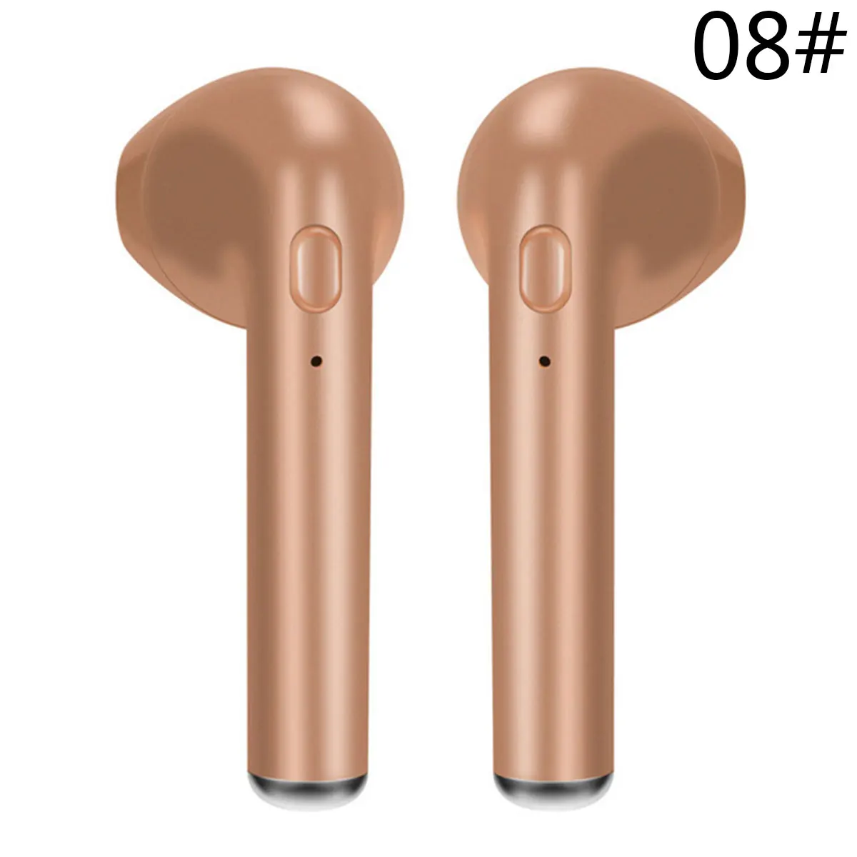 2 gold with cable Беспроводная мини Bluetooth Спортивная гарнитура I7s TWS в уши Bluetooth гарнитура с зарядным устройством для мобильного телефона IPhone huawei samsung - Цвет: 2 gold with cable