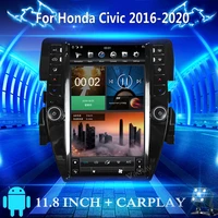 2 din android gps navigation car radio for honda civic 2016 2019 multimedia mp3 player autoradio vertical tesla screen