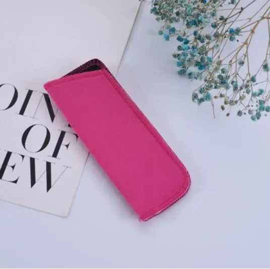 hot pink Мягкий защитный чехол для очков для чтения EVA мягкий женский портативный оптический держатель для очков Чехол - Цвет: hot pink
