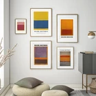 Современная разноцветная абстрактная Настенная картина MARK ROTHKO, картина, плакат и печать, галерея для гостиной, домашний декор