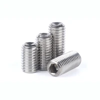 304 stainless steel inner hex set screws with concave end flat top hexagon socket tightening screw m12 m14 m16