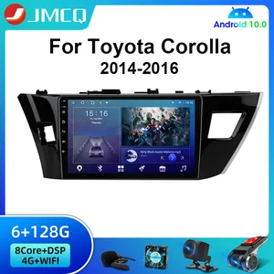 jmcq android 10 2 din 4g 32g car stereo radio for toyota corolla ralink 2013 2014 2015 2016 multimedia video player gps dvd mp5 free global shipping