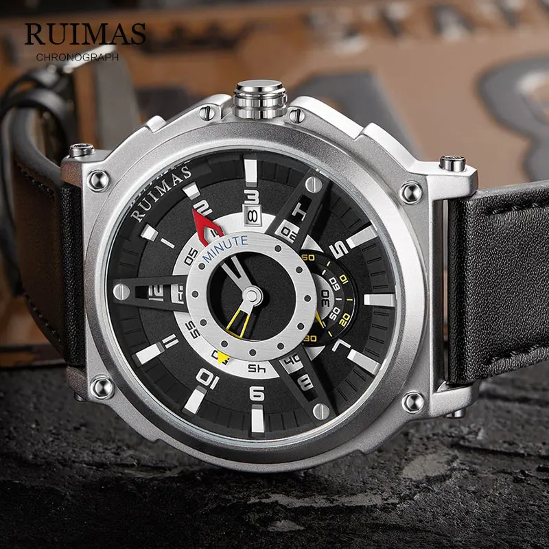 Relogio Masculino RUIMAS часы мужские автомобильные Креативные Часы модные повседневные