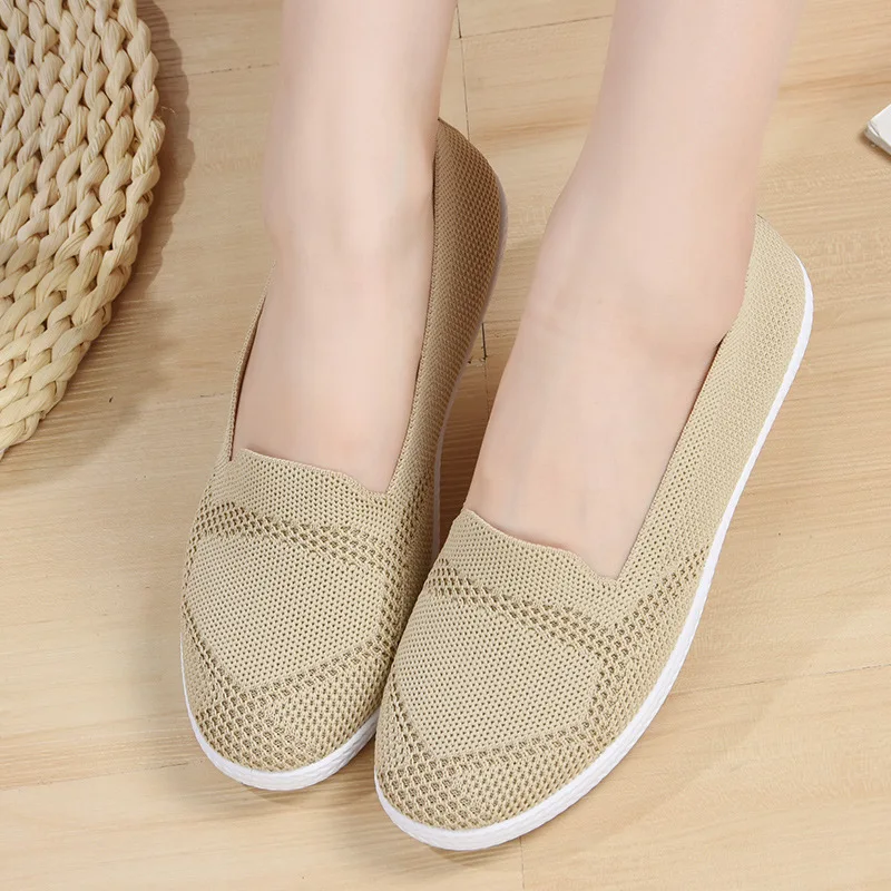 

2021 New Shallow Mouth Flat Bottom Versatile Korean Style Slip-on Fashion Soft Bottom Casual Women's Sports Shoes