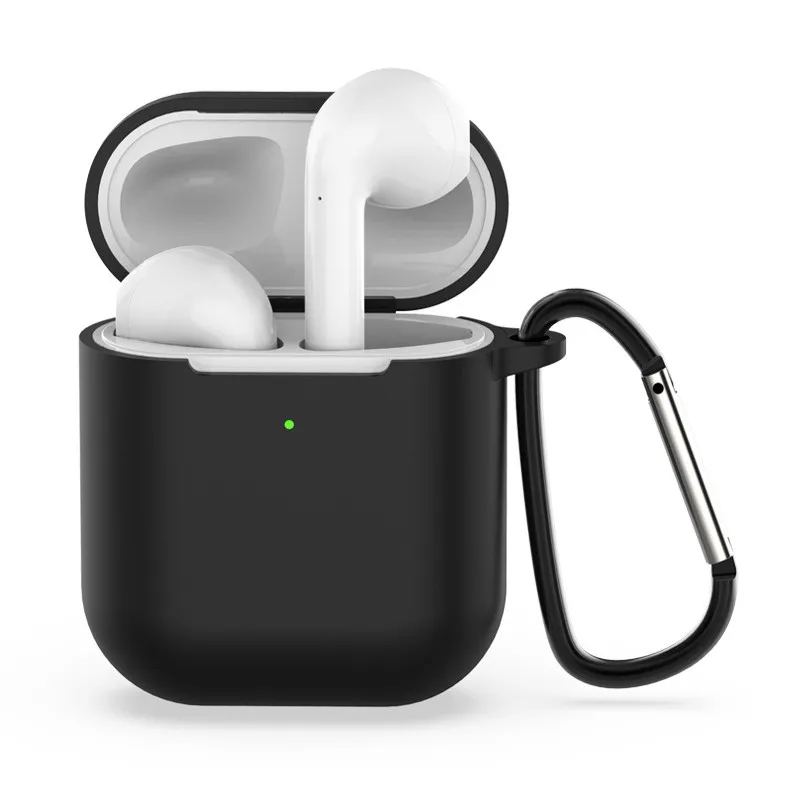 2 в 1 для Airpods 2 Чехол защитный чехол с карабином с крючком брелок силиконовый чехол для наушников коробка аксессуары пряжка - Цвет: 6