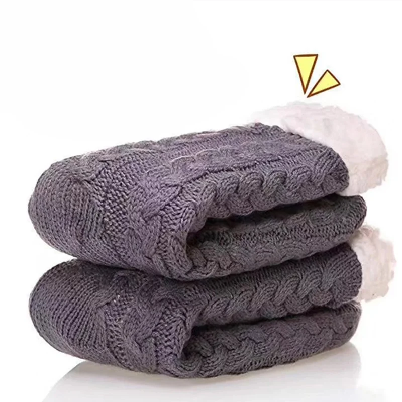 2019 домашние носки для пола с оленями тапочки женские зимние теплые пушистые