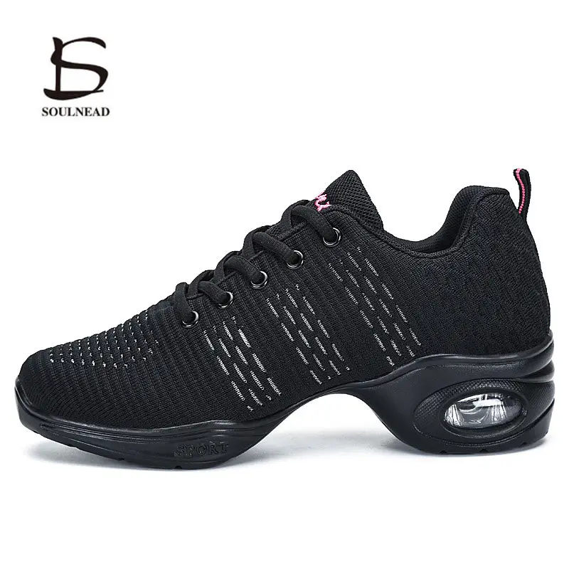 Женские кроссовки для танцев легкие дышащие с мягкой подошвой занятий спортом на