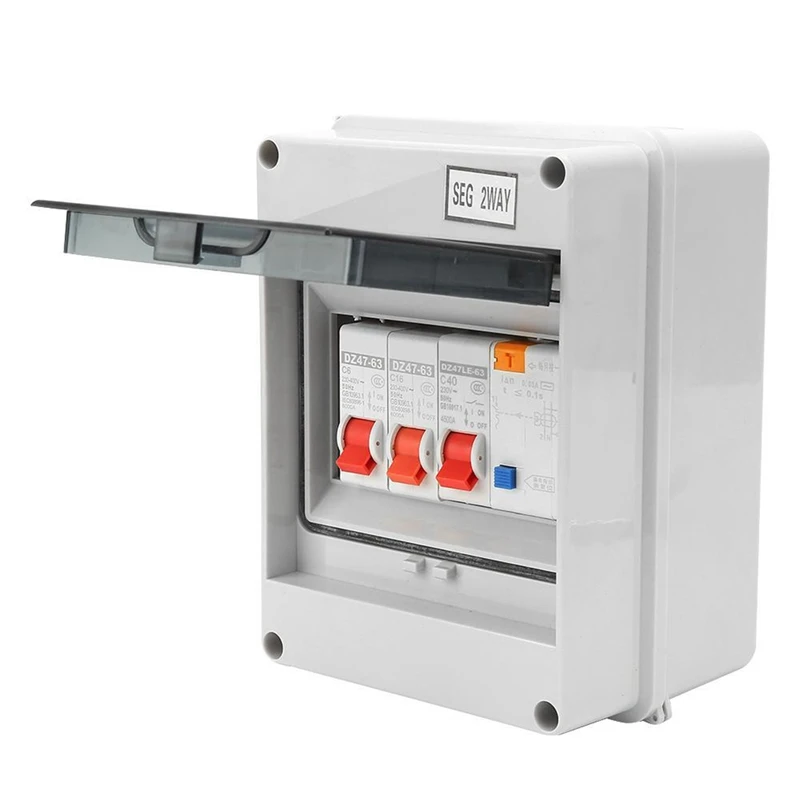 

2-Way Garage Caravan 40A 30MA RCD 2MCB 6A+16A Circuit Breaker Electrical Equipment Supplies