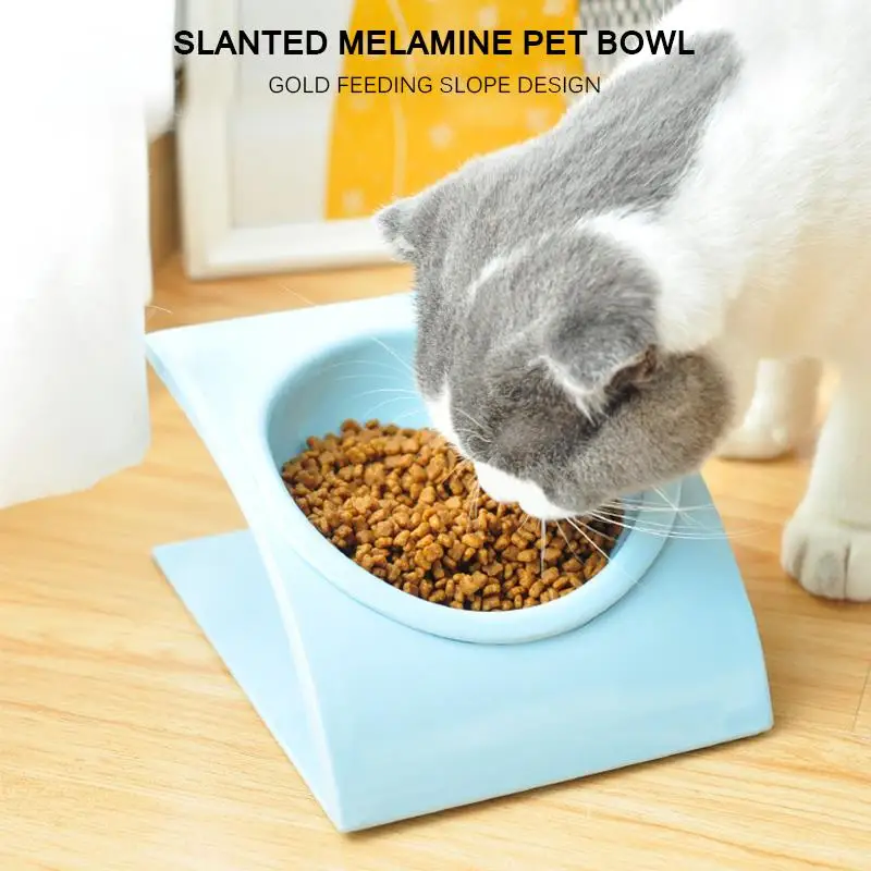 Высокое качество ПЭТ настольная кошка собака наклона держатель для миски