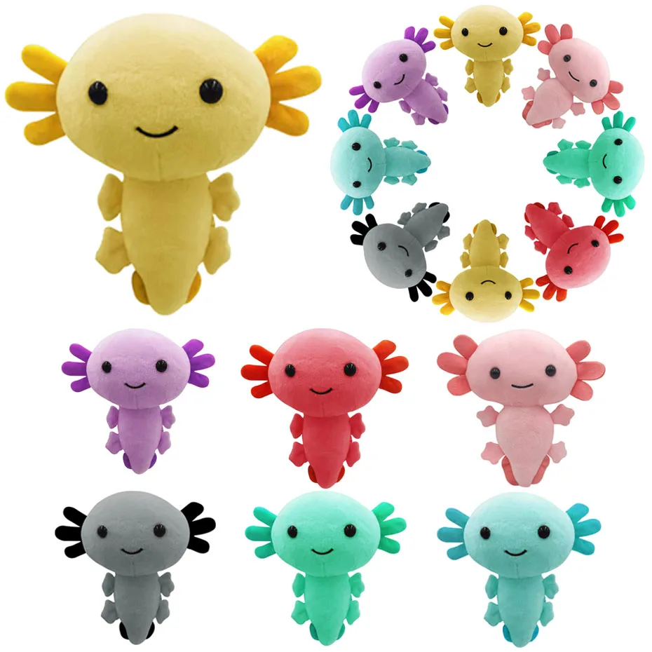 2022 Kawaii Axolotl плюшевые игрушки животные фигурки Куклы Мультяшные мягкие розовые