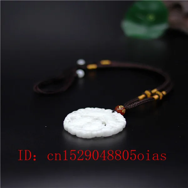 Натуральная белая китайская Нефритовая рыба подвеска ожерелье модное