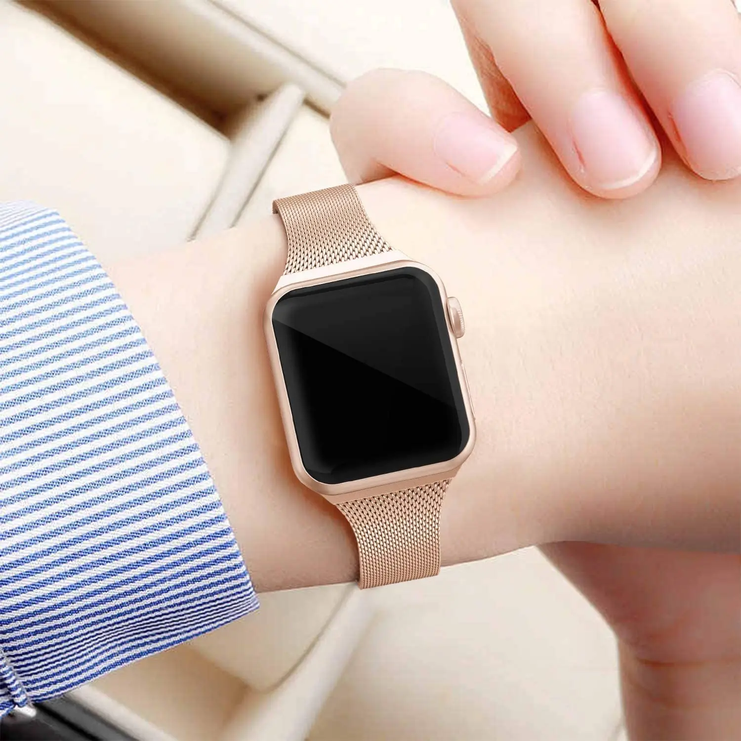 slim milanese strap for apple watch band 44mm 40mm 38mm 42mm 44 mm luxury metal watchband bracelet apple watch series 6 5 4 3 se free global shipping