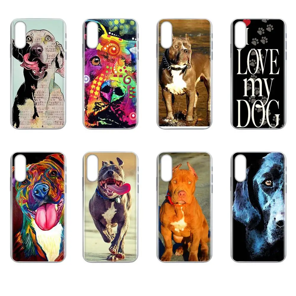 Пастельный щенок питбуль собаки картина животное для Samsung Galaxy Note 10 pro Plus Lite