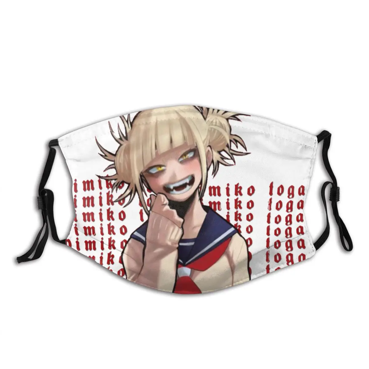 

Himiko Toga My Hero Academia Non Disposable Mouth Face Mask with Filters anime Dust Proof Protection Cover Respirator Adult