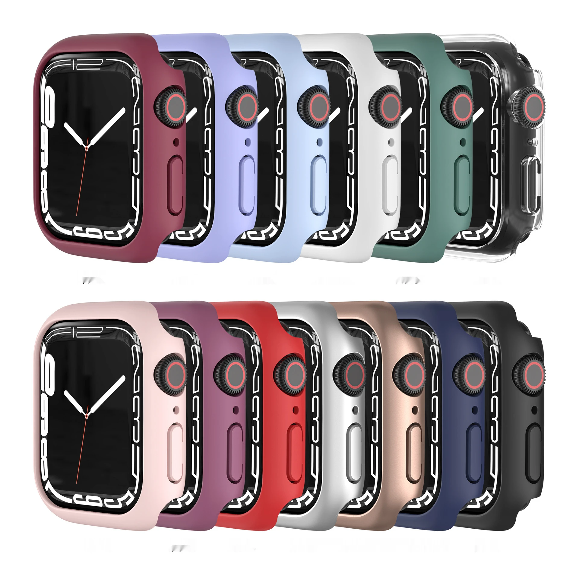 Подходит для Apple Watch Чехол 45 мм iWatch серии 7 с защитой экрана тонкий защитный чехол