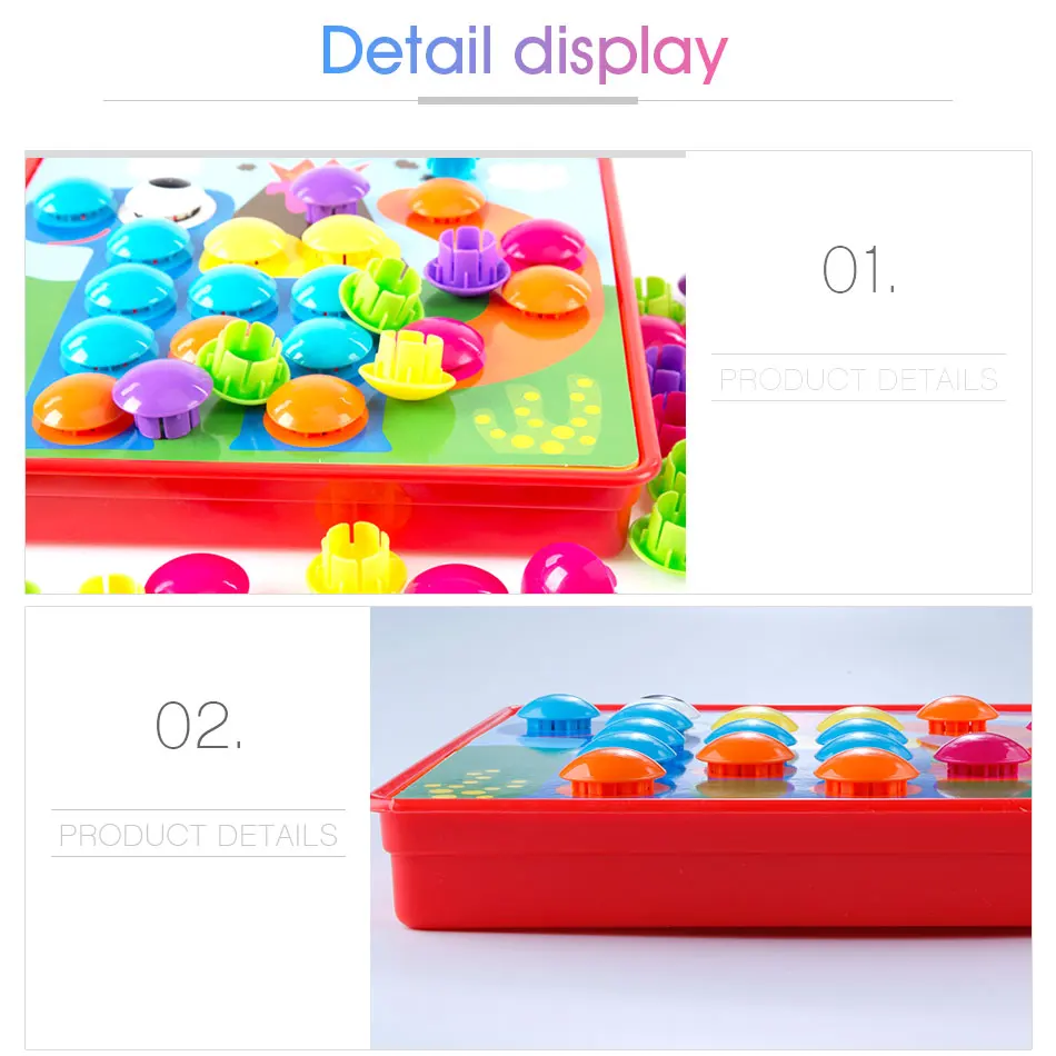 Детские головоломки, детские головоломки, 3D игрушки, креативный гриб, набор для ногтей, обучающая игра, игрушки, композитная картинка, головоломка
